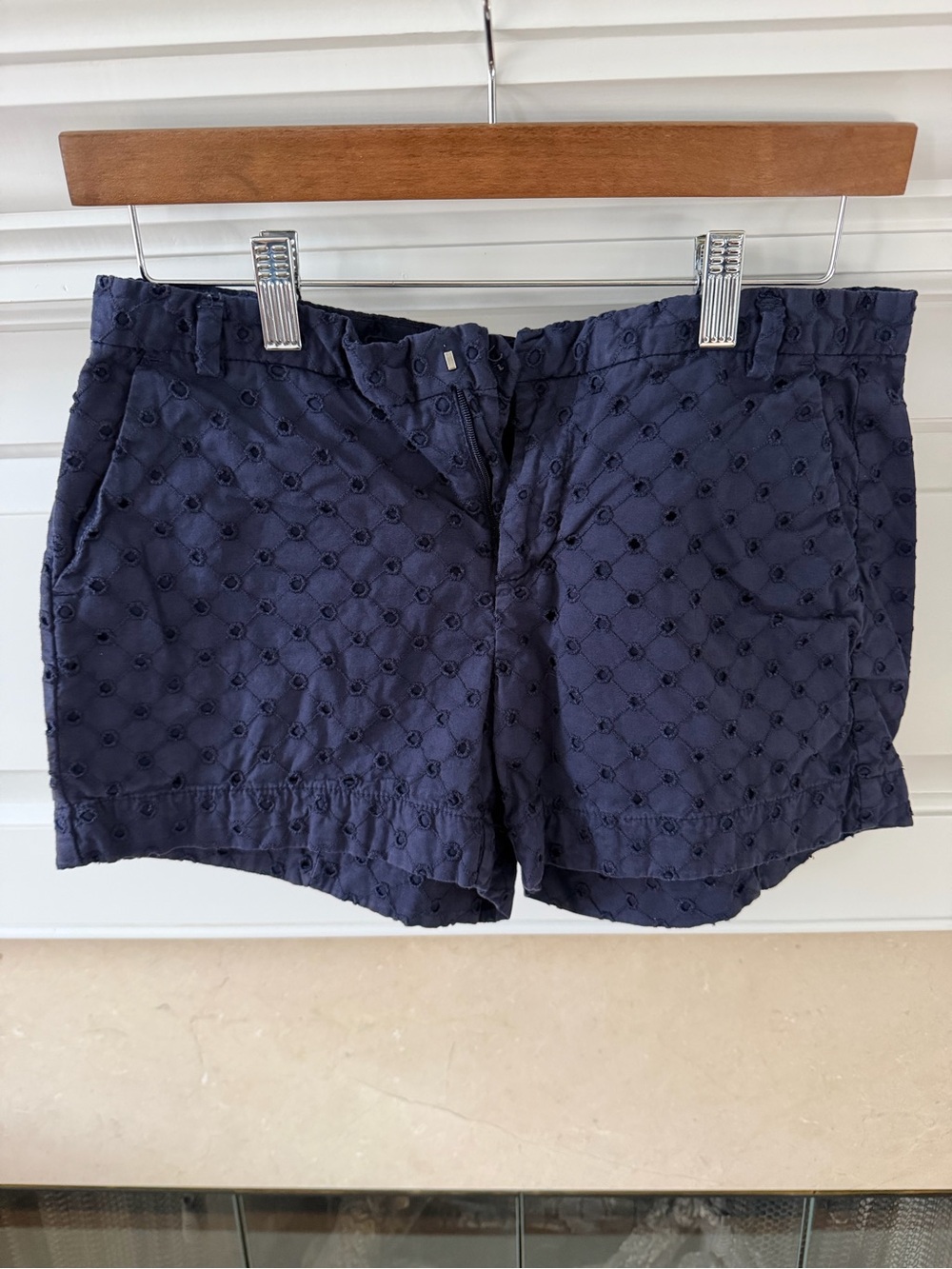 GAP Navy Eyelet High-Waist Women’s Shorts